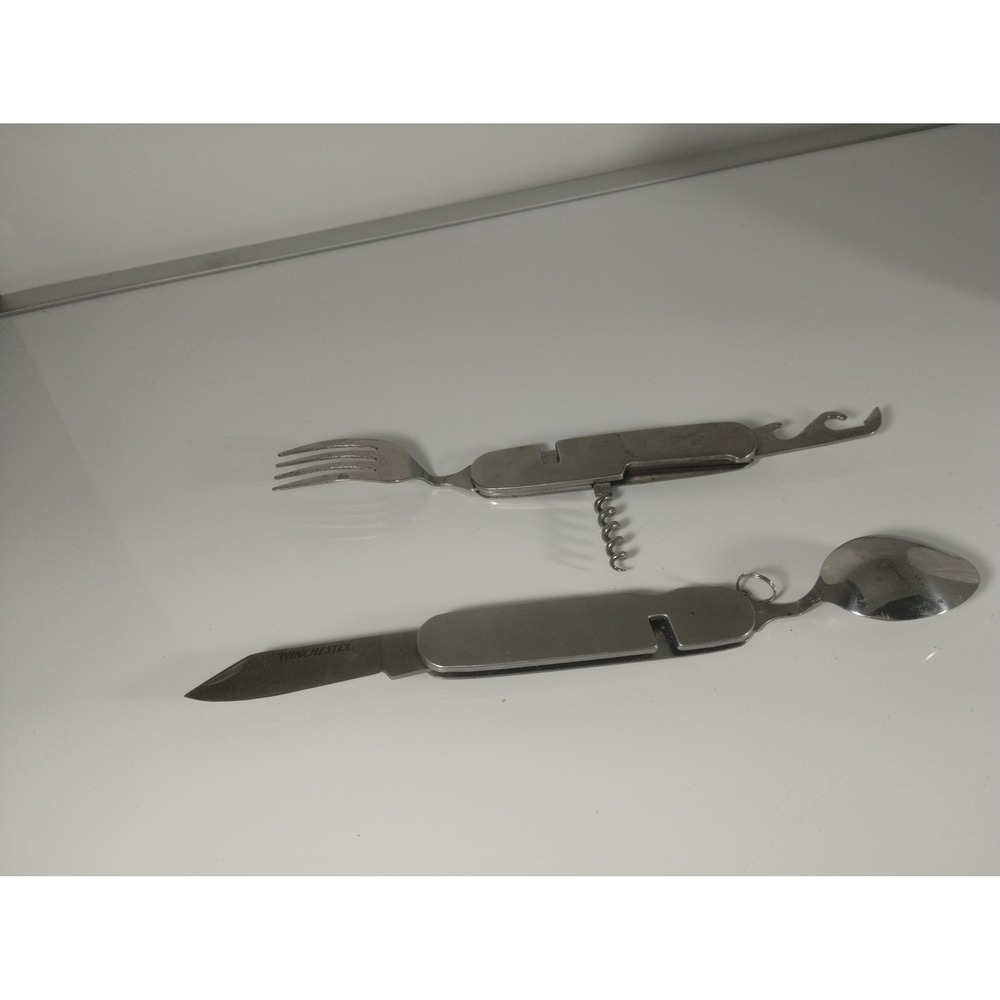 Winchester camping utensil mess tool spoon fork knife corkscrew can opener - Picture 7 of 9